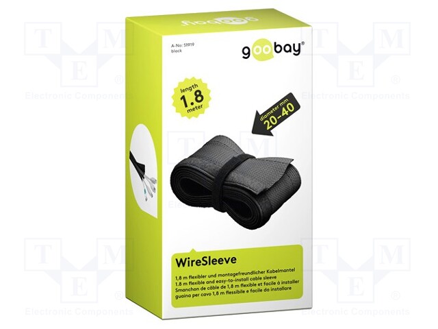 PALMIKKO - MUSTA - L: 1,8M - OMINAISUUDET: MONIKÄYTTÖINEN - Polyesterisukat - WS-20-40BK - 1