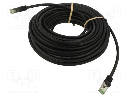 PATCH KAAPELI - S/FTP - CAT: CAT 8.1 - RJ45-PISTOKE,MOLEMMIN PUOLIN - RJ45 Ethernet kaapelit - SFTP8.1-CU-200BK - 1