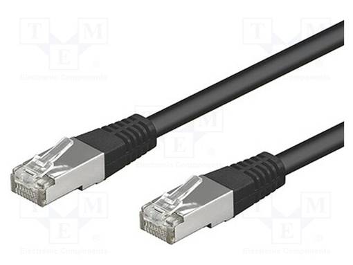 PATCH KAAPELI - SF/UTP - 5E - LANKA - CCA - PVC - MUSTA - 0,5M - 26AWG - RJ45 Ethernet kaapelit - SFUTP5-CCA-005BK - 1
