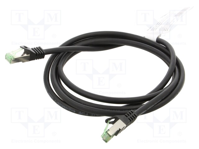 PATCH KAAPELI - S/FTP - CAT: CAT 8.1 - RJ45-PISTOKE,MOLEMMIN PUOLIN - RJ45 Ethernet kaapelit - SFTP8.1-CU-020BK - 1