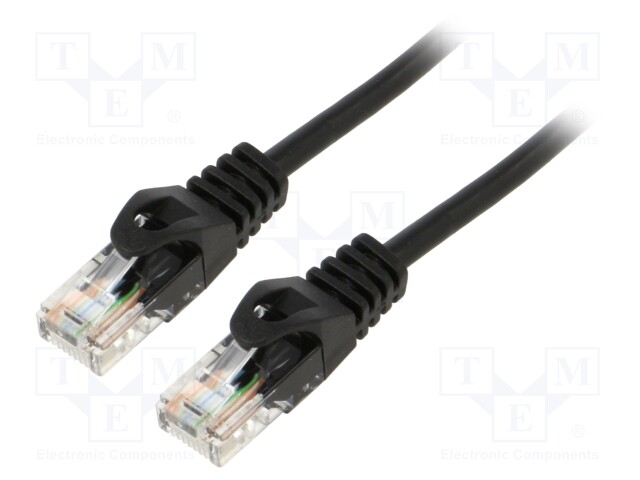 PATCH KAAPELI - U/UTP - CAT: 6 - RJ45-PISTOKE,MOLEMMIN PUOLIN - LANKA - RJ45 Ethernet kaapelit - PCU6-10CC-2000-BK - 1