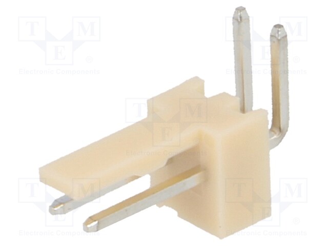 LIITIN: JOHTO-LEVY - PISTORASIA - UROS - PIN: 2 - NS25 - 3A - 250V - THT - Signaaliliittimet rasteri 2,54mm - NS25-W2K - 1