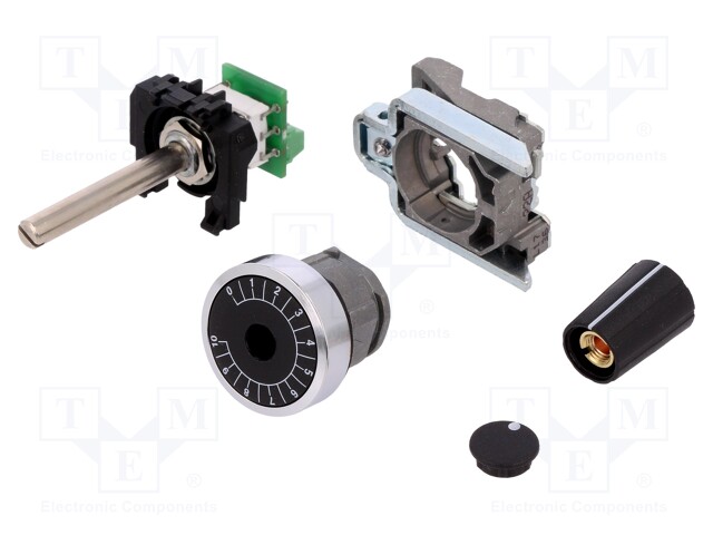 POTENTIOMETRI - 22MM - HARMONY XB4 - -40÷70°C - VALAISTUS: EI OLE - Taulukytkimien lisävarusteet - XB4BD912R1K - 1