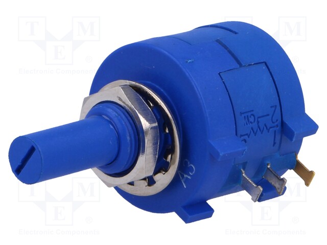 POTENTIOMETRI: AKSIAALINEN - MONIKIERROS - 100KOHM - 2W - ±5% - 6,35MM - Lankapotentiometrit - POT2218P-100K - 1