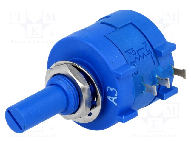 POTENTIOMETRI: AKSIAALINEN - MONIKIERROS - 1KOHM - 2W - ±5% - 6,35MM - Lankapotentiometrit - POT2218P-1K - 1