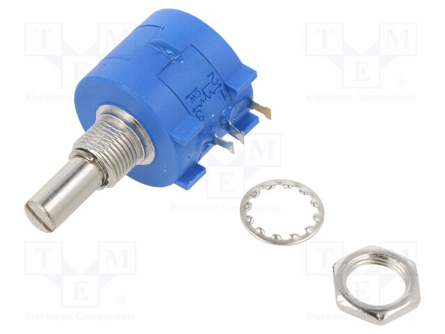 POTENTIOMETRI: AKSIAALINEN - MONIKIERROS - 1KOHM - 2W - ±5% - 6,3MM - Lankapotentiometrit - POT2218PS2-1K - 1