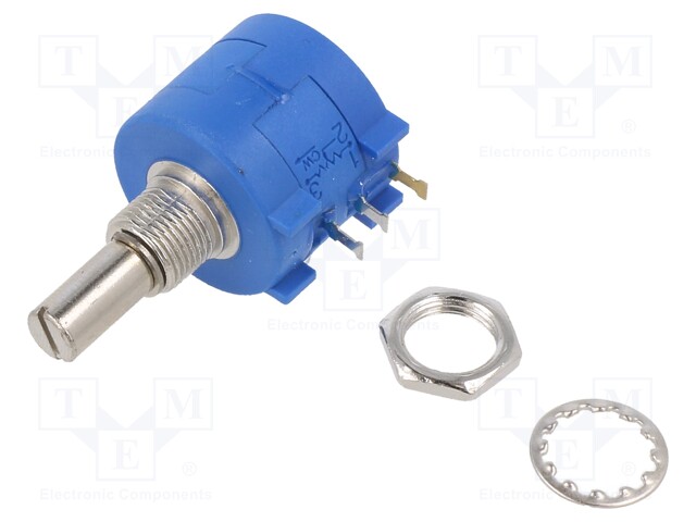 POTENTIOMETRI: AKSIAALINEN - MONIKIERROS - 5KOHM - 2W - ±5% - 6,3MM - Lankapotentiometrit - POT2218PS2-5K - 1