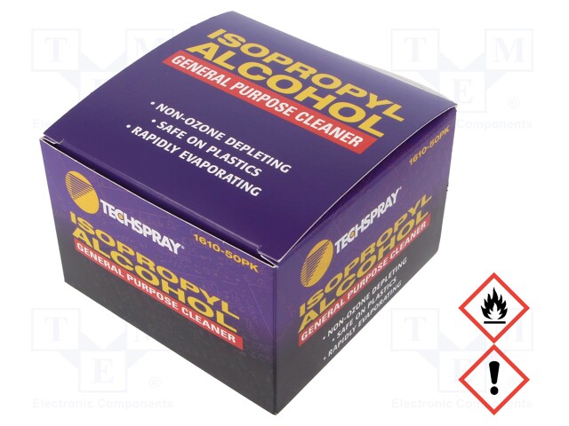 PUHDISTIN: RÄTTI - 50KPL - 146X149MM - SISÄLTÖ: 99,8% IPA - Puhdistuskemikaalit ja aerosolit - TCH-1610-50PK - 1