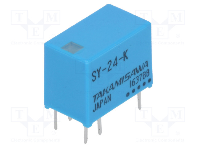 RELE - SPDT - UKELAN: 24VDC - 2A - 0,5A/120VAC - SY - Pienoisreleet - SY-24-K - 1
