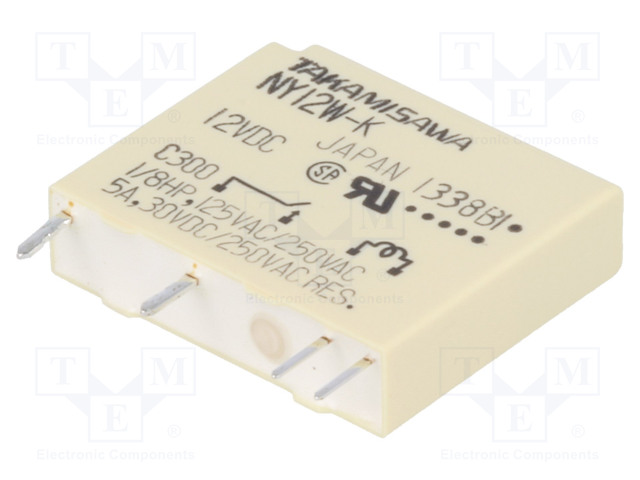 RELE - SPST-NO - UKELAN: 12VDC - 5A - 5A/250VAC - Pienoisreleet - NY-12W-K - 1