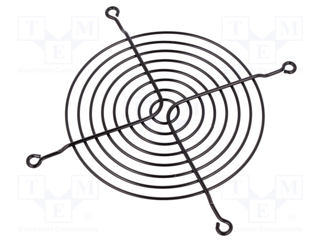 SUOJA - METALLI - 127X127MM - RUUVI - MUSTA - Tuulettimien suojat - FG-13-BK - 1