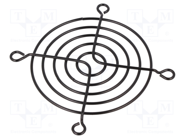 SUOJA - METALLI - 70X70MM - RUUVI - MUSTA - Tuulettimien suojat - FG-07-BK - 1