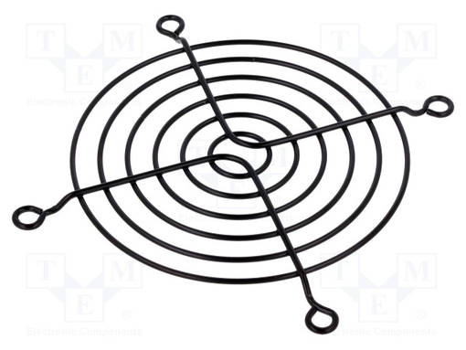 SUOJA - METALLI - 92X92MM - RUUVI - MUSTA - Tuulettimien suojat - FG-09-BK - 1