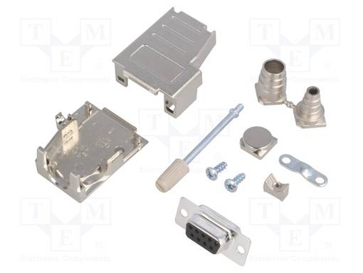 LIITIN: D-SUB - PIN: 9 - PISTOKE - NAARAS - JUOTETTAVA - JOHTOON - MUSTA - D liittimet - DSSK09-M-DMS-K - 1