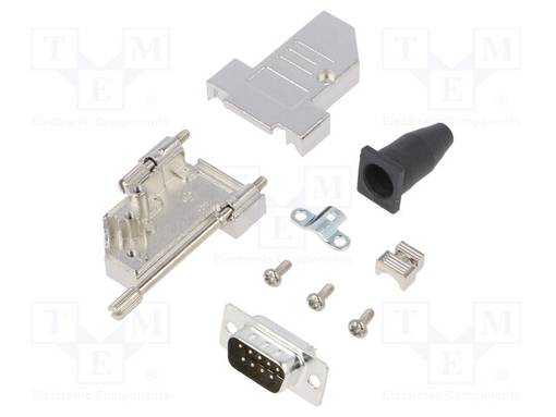 LIITIN: D-SUB - PIN: 9 - PISTOKE - UROS - JUOTETTAVA - JOHTOON - MUSTA - D liittimet - DTSL09-S-JSRGDMP-K - 1