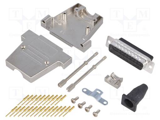 LIITIN: D-SUB - PIN: 25 - PISTOKE - UROS - JUOTETTAVA - JOHTOON - MUSTA - D liittimet - DTSL09TJSRGDBCP25K - 1