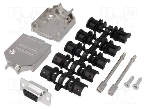 LIITIN: D-SUB - PIN: 9 - PISTOKE - NAARAS - JUOTETTAVA - JOHTOON - MUSTA - D liittimet - DTZK09-DBS-K - 1