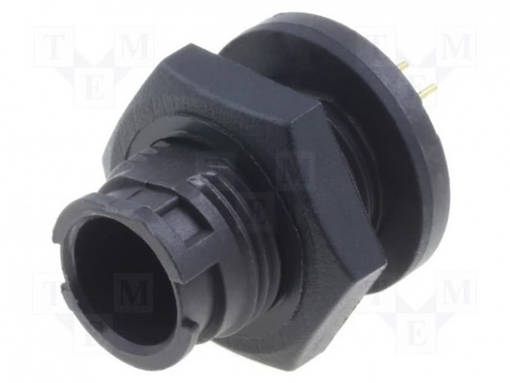 LIITIN: PYÖREÄT - PISTORASIA - UROS - 3A - 125V - PIN: 5 - EN2 - THT - IP68 - SWITCHCRAFT liittimet - EN2P5M26PK - 1