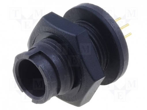 LIITIN: PYÖREÄT - PISTORASIA - UROS - 3A - 125V - PIN: 7 - EN2 - THT - IP68 - SWITCHCRAFT liittimet - EN2P7M26PK - 1