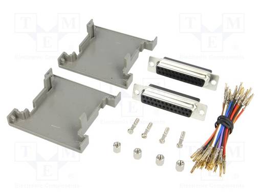 SOVITUS: ADAPTERI - D-SUB 25PIN NAARAS,MOLEMMIN PUOLIN - D liittimet - GA-2525-FF-LG-K - 1