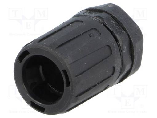 SUORA PÄÄTELIITIN - KIERRE: METRINEN,ULKO-POLYAMIDI - HELAGUARD - Punosten lisätarvikkeet - HG11-S-M12-PA66-BK - 1