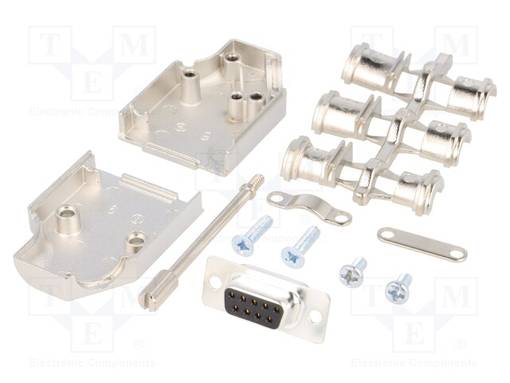 LIITIN: D-SUB - PIN: 9 - PISTOKE - NAARAS - KULMA - JUOTETTAVA - D liittimet - MHDM35-09-DMS-K - 1