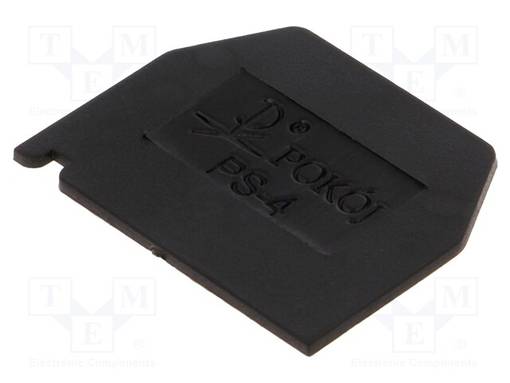 PÄÄTYLEVY - MUSTA - POLYAMIDI - 1MM - Kiskoliittimet - PS-4-BK - 1