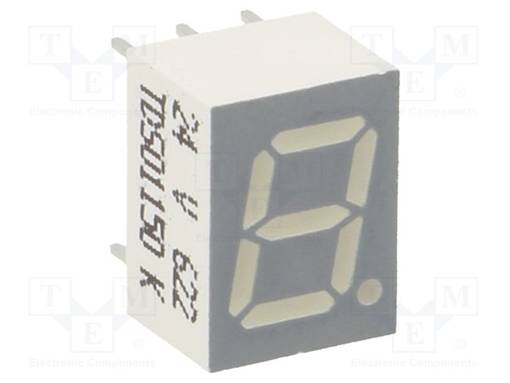 NÄYTTÖ: LED - 7-SEGMENTTINÄYTTÖ - 7MM - 0,28" - MERK.LKM: 1 - 1,8÷3,6MCD - 7-segmenttinäytöt - TDSO1150-K - 1