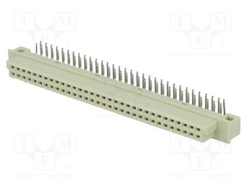 PISTOKE - DIN 41612 - B TYYPPI - NAARAS - PIN: 64 - A+B - THT - DIN 41.612, DIN 41.617 liittimet - ZDIN-BF-64K - 1