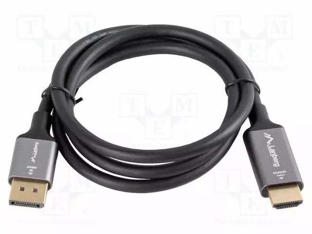 KAAPELI - DISPLAYPORT-PISTOKE,HDMI-PISTOKE - PVC - 1M - MUSTA - 32AWG - HDMI, DVI, DisplayPort johdot - CA-DPHD20CU-0010BK - 1