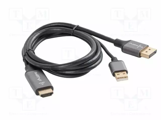 KAAPELI - DISPLAYPORT-PISTOKE,HDMI-PISTOKE,USB A PISTOKE - PVC - HDMI, DVI, DisplayPort johdot - CA-HDDP20CU-0010BK - 1