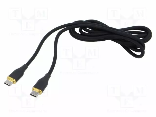 KAAPELI - CABLEXPERT - USB 2.0 - USB C PISTOKE,MOLEMMIN PUOLIN - USB kaapelit ja adapterit - CC-USB2S-CMCM1.5BK - 1