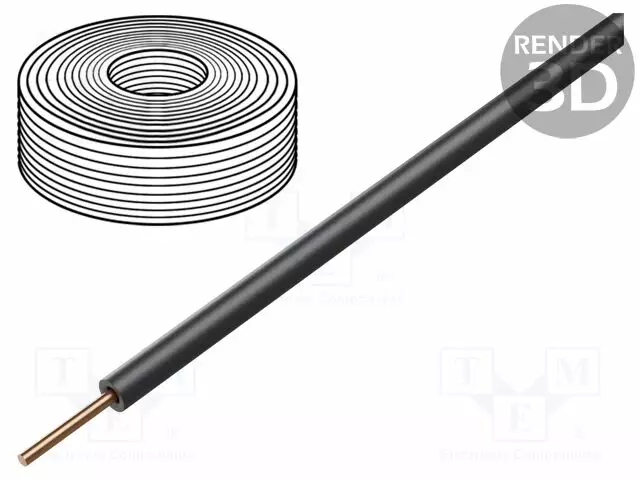JOHTO - H07V-U - 1,5MM2 - RAUTACU - PVC - MUSTA - 450V,750V - Monisäikeiset asennuskaapelit - H07V-U-150-BK - 1