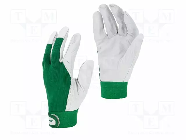 SUOJAKÄSINEET - KOKO: 10 - VIHREÄ-VALKOINEN - RIPUSTIN - Suojakäsineet - LAHTI-L273110K - 1