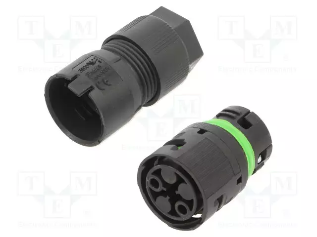 AC LIITIN-RUUVI TERMINAALI - NAARAS - 16A - 400V - NAVAT: 2 - AC liittimet ja rungot - 3802V-M-2P-BK - 1
