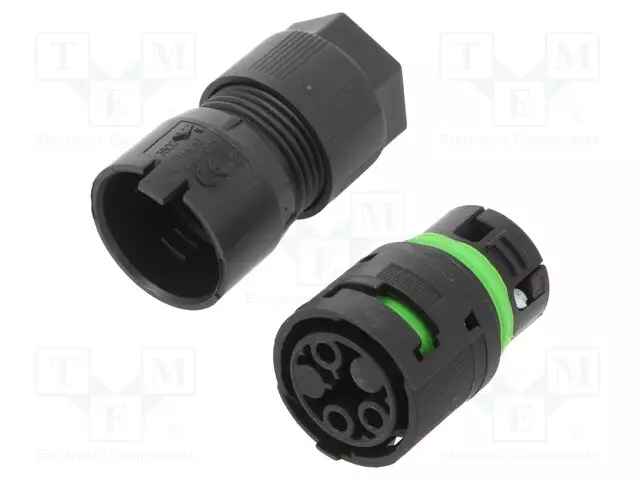 AC LIITIN-RUUVI TERMINAALI - NAARAS - 16A - 400V - NAVAT: 3 - AC liittimet ja rungot - 3802V-M-3P-BK - 1