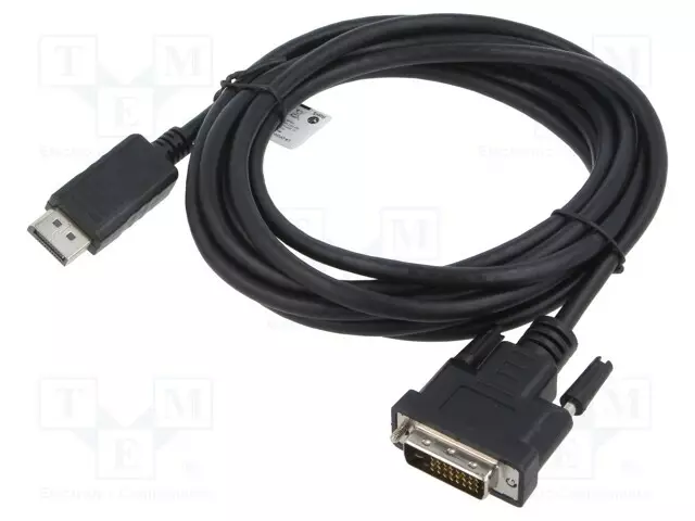 KAAPELI - DISPLAYPORT-PISTOKE,DVI-D (24+1) PISTOKE - 3M - MUSTA - HDMI, DVI, DisplayPort johdot - CA-DPDV10CU-0030BK - 1