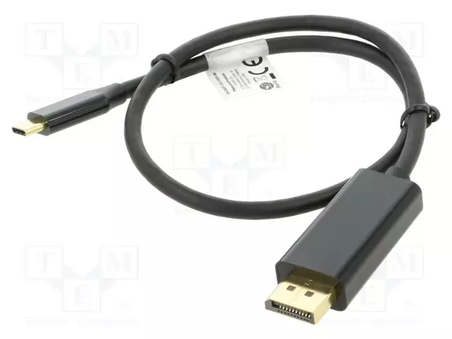 ADAPTERI - DISPLAYPORT 1.2,USB 3.2 GEN 2 - KULLATTU - 0,5M - MUSTA - USB kaapelit ja adapterit - CA-CMDP10CU-0005BK - 1