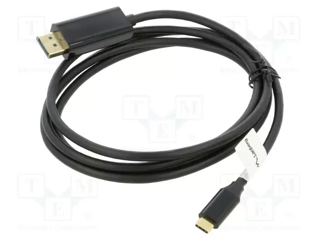 ADAPTERI - DISPLAYPORT 1.2,USB 3.2 GEN 2 - KULLATTU - 1,8M - MUSTA - USB kaapelit ja adapterit - CA-CMDP10CU-0018BK - 1