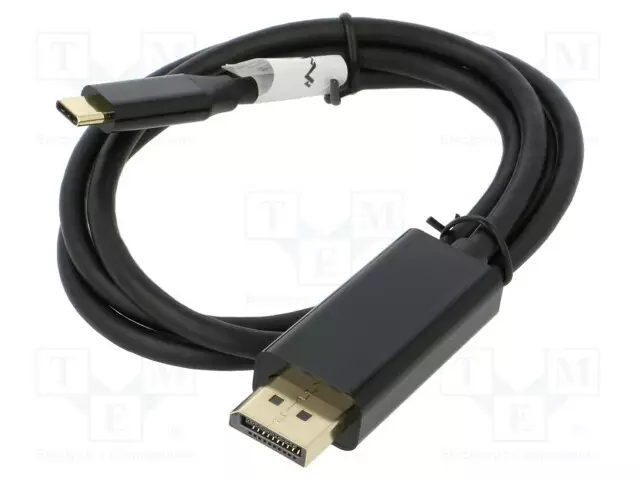 ADAPTERI - DISPLAYPORT 1.2,USB 3.2 GEN 2 - KULLATTU - 1M - MUSTA - USB kaapelit ja adapterit - CA-CMDP10CU-0010BK - 1