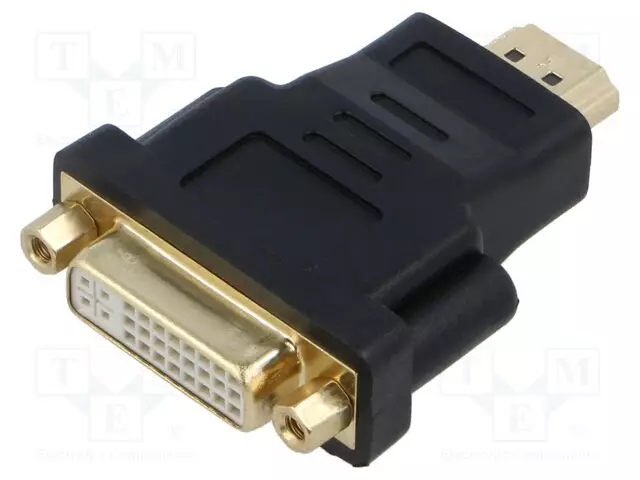 ADAPTERI - DVI-I (24+5) PISTORASIA,HDMI-PISTOKE - FULL HD 1080P - HDMI, DVI, DisplayPort johdot - AD-0014-BK - 1