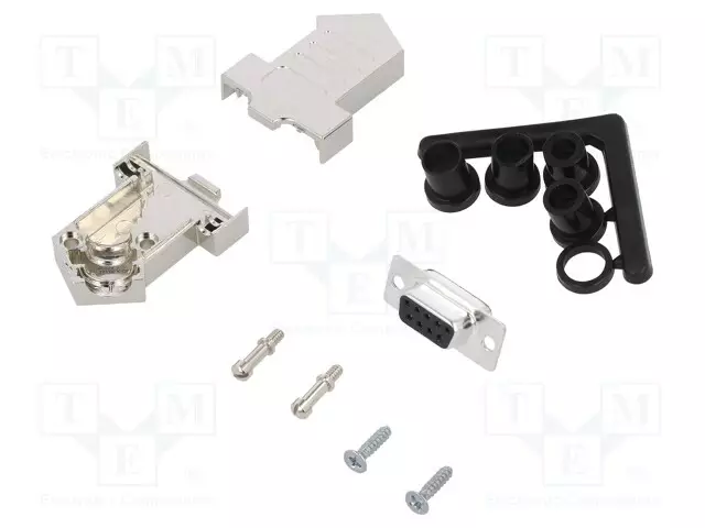 LIITIN: D-SUB - PIN: 9 - PISTOKE - NAARAS - JUOTETTAVA - JOHTOON - MUSTA - D liittimet - D45NT09-M-DMS-K - 1