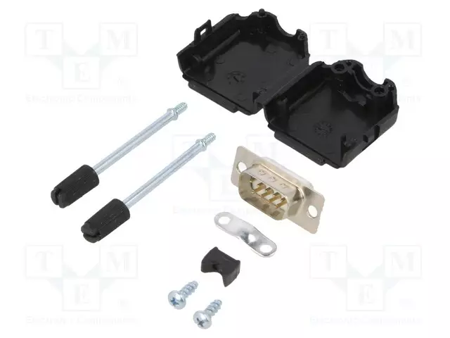 LIITIN: D-SUB - PIN: 9 - PISTOKE - UROS - JUOTETTAVA - JOHTOON - DPPK - D liittimet - DPPK09-BK-DBP-W-K - 1