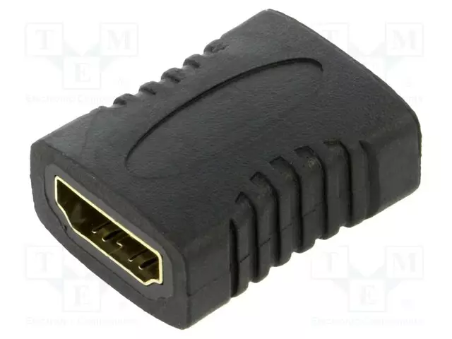 HDMI ADAPTERI -PISTORASIA,MOLEMMIN PUOLIN - HDMI 1.4 - MUSTA - HDMI, DVI, DisplayPort johdot - AD-0018-BK - 1
