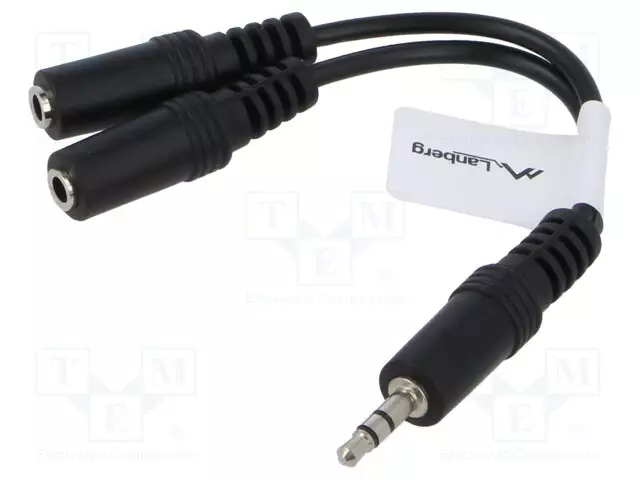 KAAPELI - 0,1M - PINNOITUS: NIKKELÖITY - MUSTA - Muut audio-videokaapelit - AD-0024-BK - 1