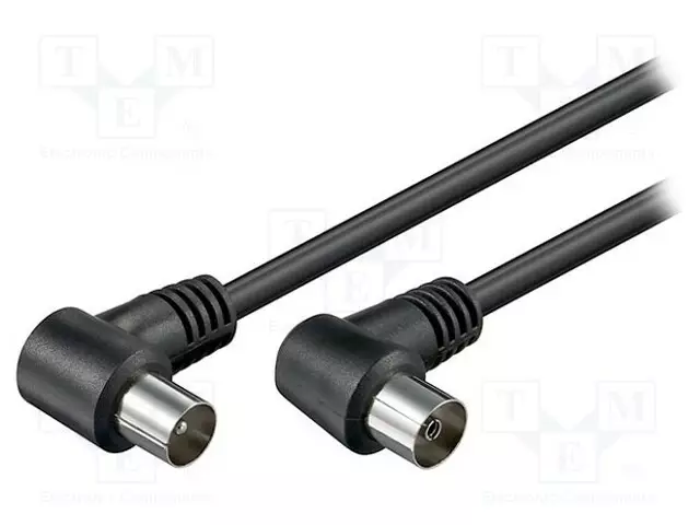 KAAPELI - 2,5M - TUPLASUOJATTU,AL MUOVI,KUPARILANKAPUNOS - MUSTA - Antennijohdot - AC-3C2V-AA-0250-BK - 1