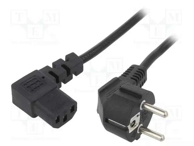 KAAPELI - 3X1MM2 - PVC - 5M - MUSTA - 10A - 250V - Tietokone- ja  laitejohdot - KAB-EUL-P3L-5.0-BK - 1
