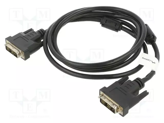 KAAPELI - DVI-D (18+1) PISTOKE,MOLEMMIN PUOLIN - SINGLE LINK - HDMI, DVI, DisplayPort johdot - CA-DVIS10CC-0018BK - 1