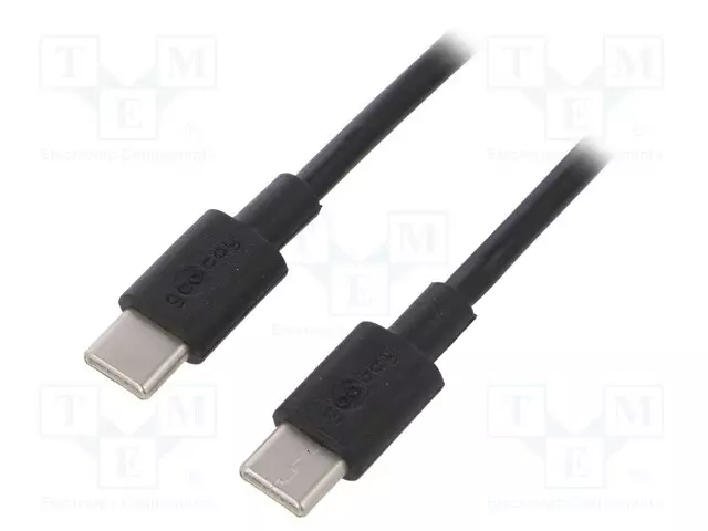 KAAPELI - USB 2.0 - USB C PISTOKE,MOLEMMIN PUOLIN - 2M - MUSTA - USB kaapelit ja adapterit - 2USB.C-2.0BK - 1