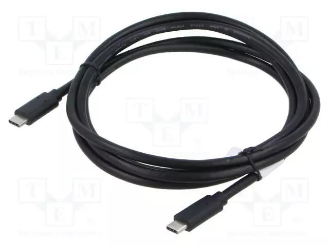 KAAPELI - USB 3.1 - USB C PISTOKE,MOLEMMIN PUOLIN - KULLATTU - 1,8M - USB kaapelit ja adapterit - CA-CMCM32CU-0018BK - 1